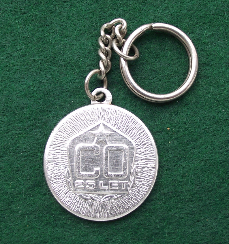 1976 Czechoslovakia Red Cross Civil Defence Worker Competition Keychain Keyring