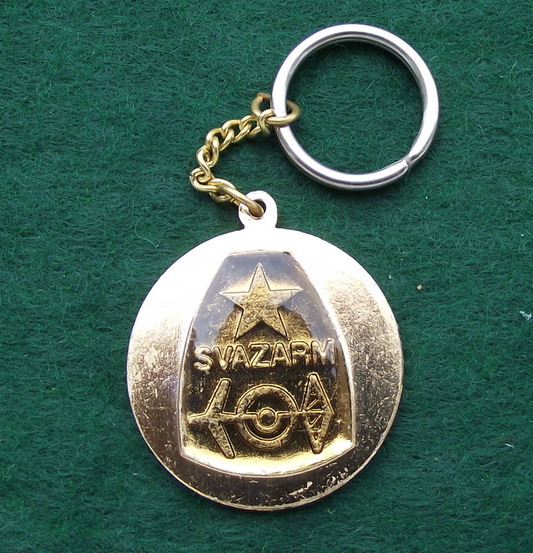 Vintage Svazarm CSSR Czechoslovakia Paramilitary Army Keychain Keyring