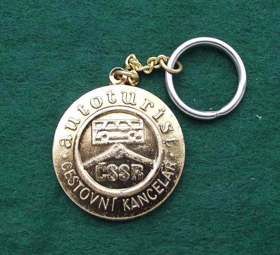 Vintage Svazarm CSSR Czechoslovakia Paramilitary Army Keychain Keyring