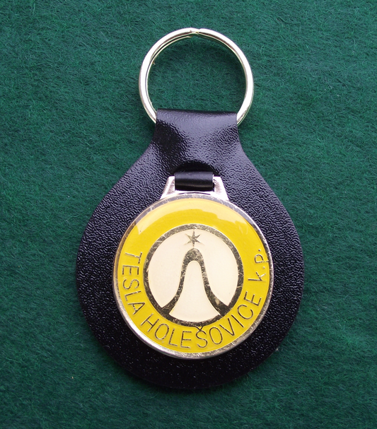 Vintage Tesla Holesovice Keychain Keyring