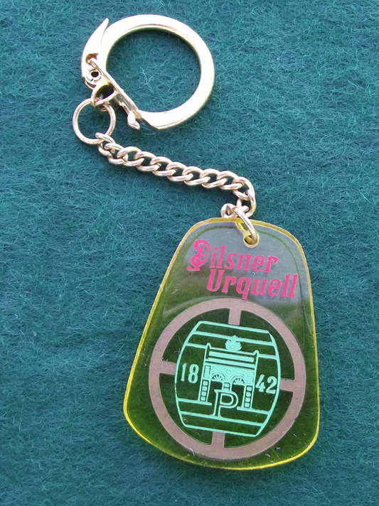 Vintage Pilsner Urquell 1842 Czech Pilsen Beer Brewery Keychain Keyring