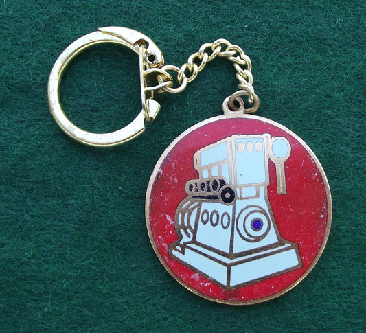 Vintage CKD Engineering Czechoslovakia Diesel Engine Keychain Keyring