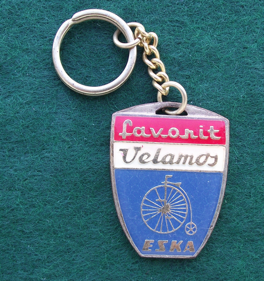 Vintage Favorit Velamos Eska Czech Bicycle Export Motokov Keychain Keyring