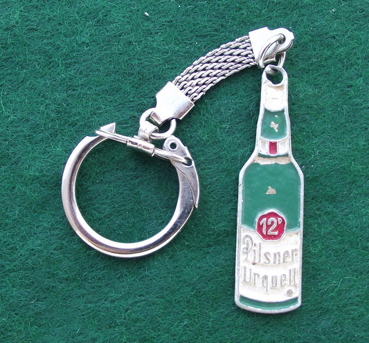 Vintage Pilsner Urquell 12 degree Czech Pilsen Beer Brewery Keychain Keyring