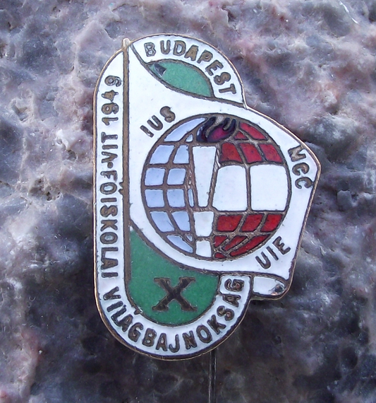 1949 IUS International Students Union Budapest Student Olympics Pin Badge