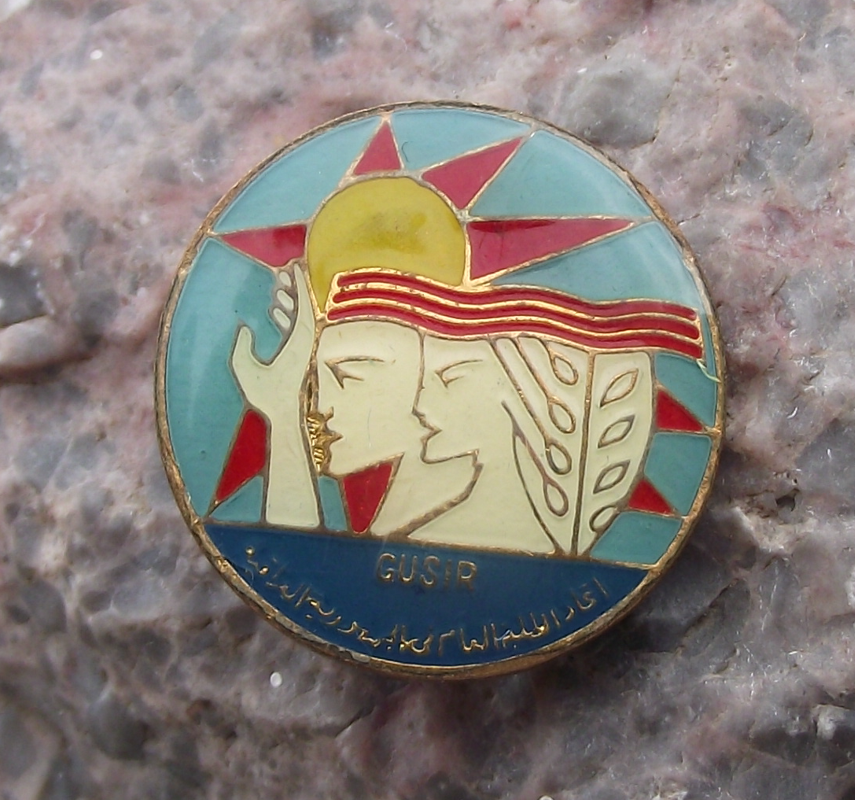 Vintage GUSIR General Union of Iraq Students IUS Member Pin Badge