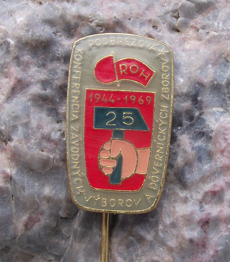 1969 Czechoslovakia ROH Administrative Committees Trade Union Pin Badge