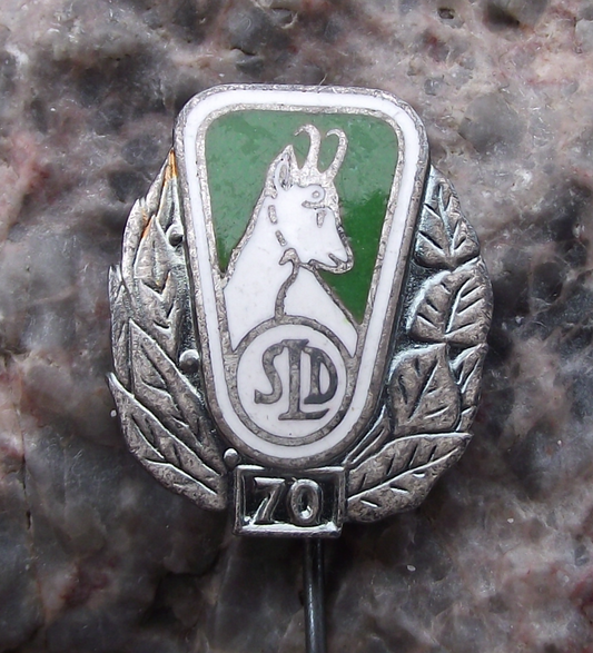 1979 Slovenia Hunting Association 70th Anniversary Stag Deer Pin Badge