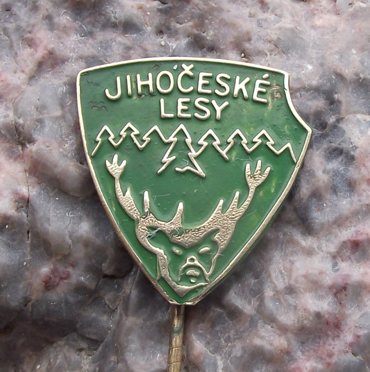 Vintage Southern Czech Forestry Commission Bohemia Hunters Stag Pin Badge