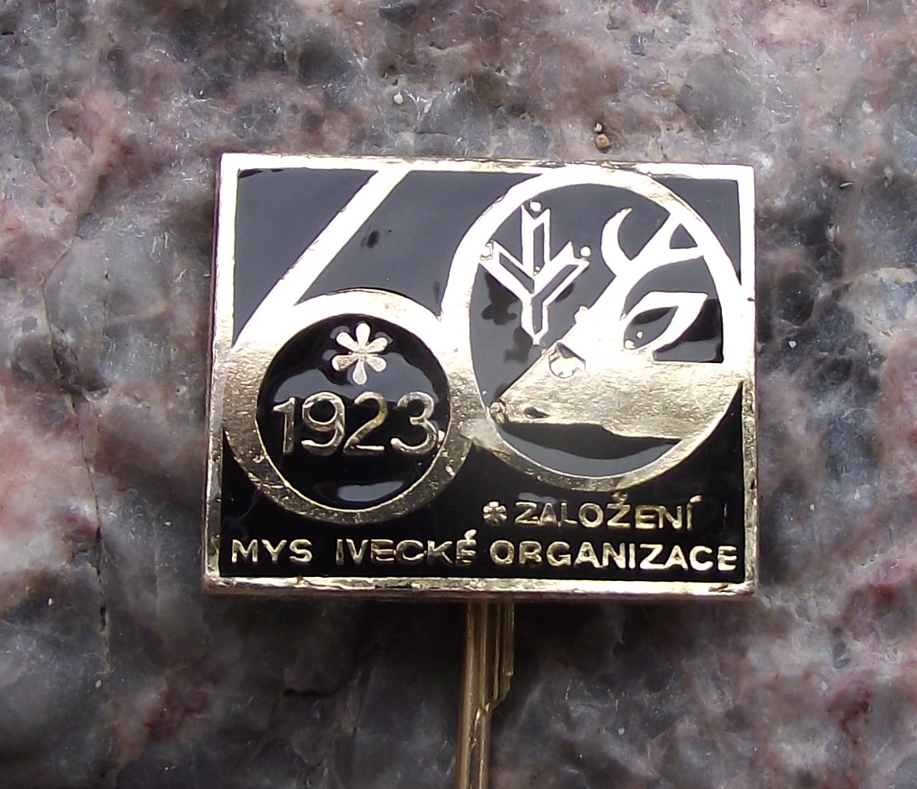 1983 CMMJ Czech Hunting Association CMS Deer Head Anniversary Pin Badge