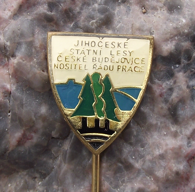 Vintage Ceske Budejovice State Forestry Commission Czechoslovakia Pin Badge