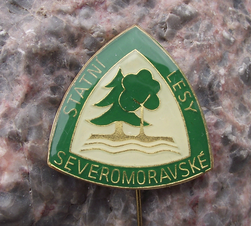 Vintage Moravia State Forestry Commission Czechoslovakia Hunters Pin Badge