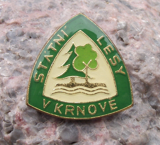 Vintage Krnov State Forestry Commission Czechoslovakia Hunters Pin Badge