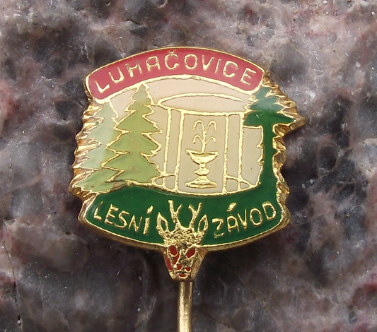 Vintage Luhacovice State Forestry Commission Czechoslovakia Hunters Pin Badge