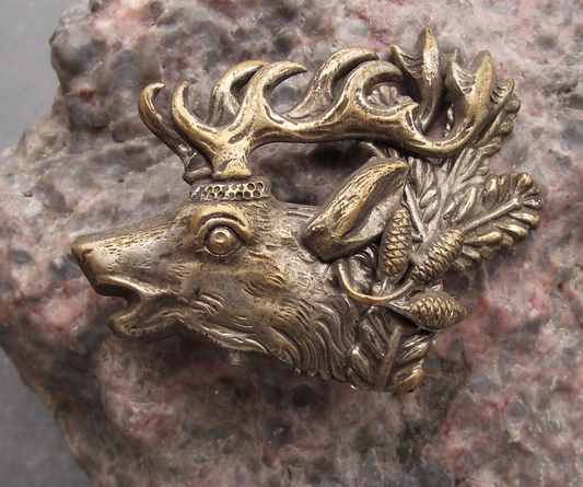 Vintage Roaring Stag Deer Head CMS Czech Hunting Trophy Pin Badge