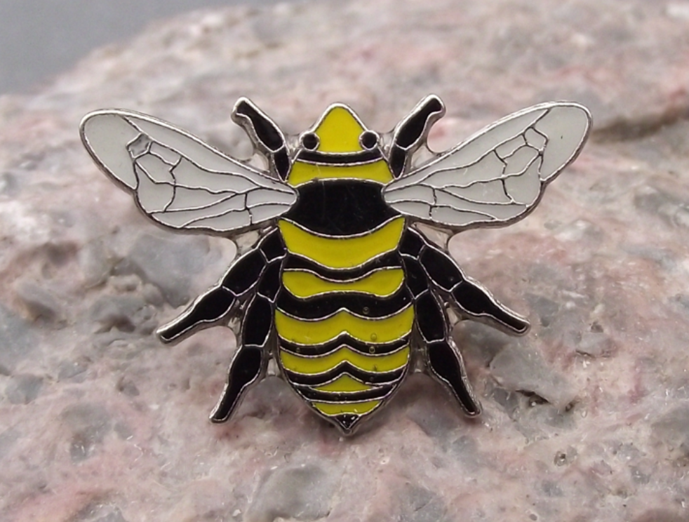 Great Yellow Bumblebee Wild Countryside Bee Wildlife Insect Brooch Pin Badge