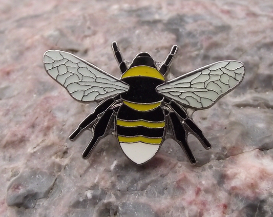 Short Haired Bumblebee Wild Countryside Bee Wildlife Insect Pin Badge