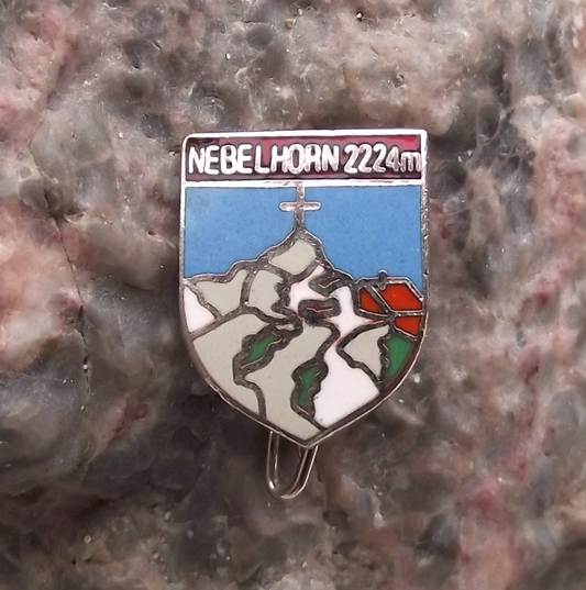 Vintage Germany Nebelhorn Alps Mountain 2224m metres Climbing Pin Badge