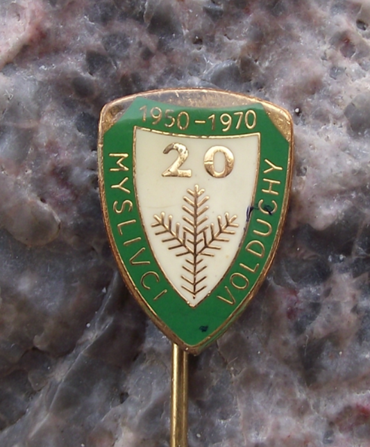 1970 Volduchy Hunting Union Association 20th Anniversary Hunter Pin Badge