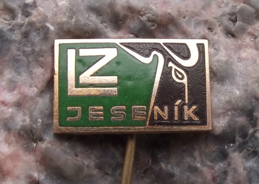 Vintage Czech Hunting Association CMS LZ Jesenik Deer Stag Pin Badge