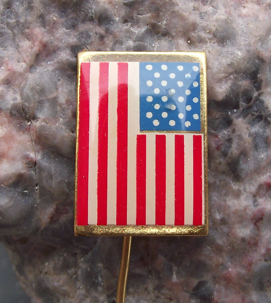 Vintage Draped USA American Flag US Stars and Stripes America Pin Badge