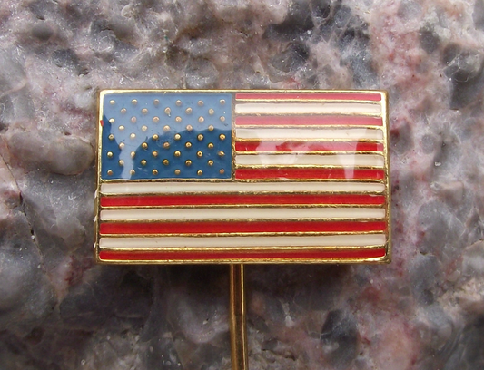 Vintage USA American Flag US Stars and Stripes America Stick Pin Badge