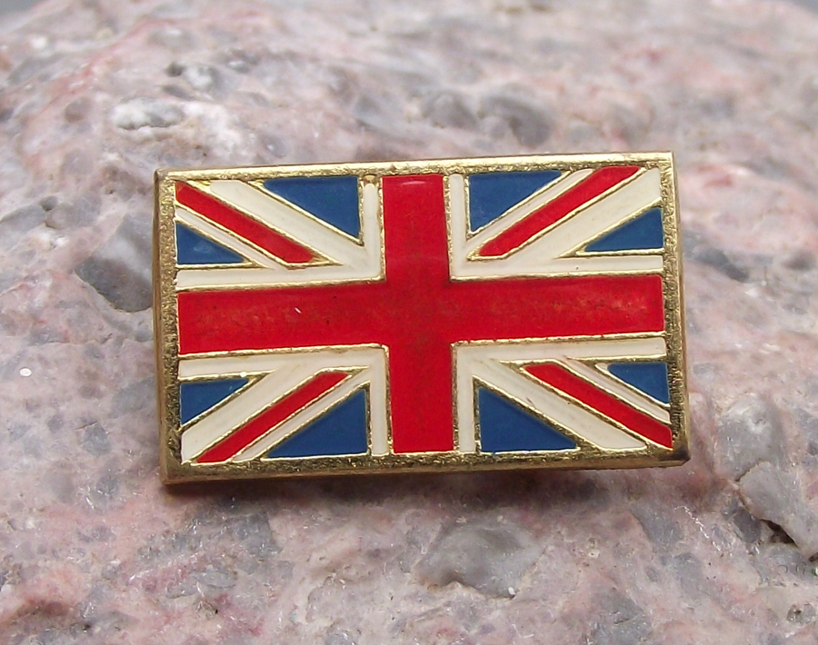 Vintage UK British Flag Union Jack United Kingdom Pin Badge