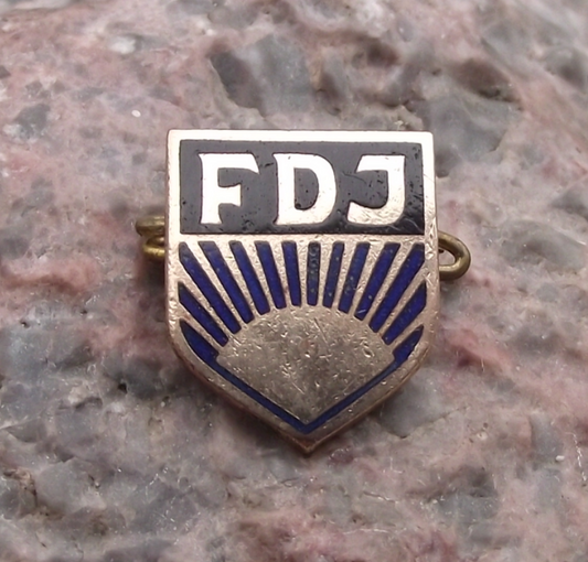 Vintage FDJ Freie Deutsche Jugend East German Youth Members Pin Badge