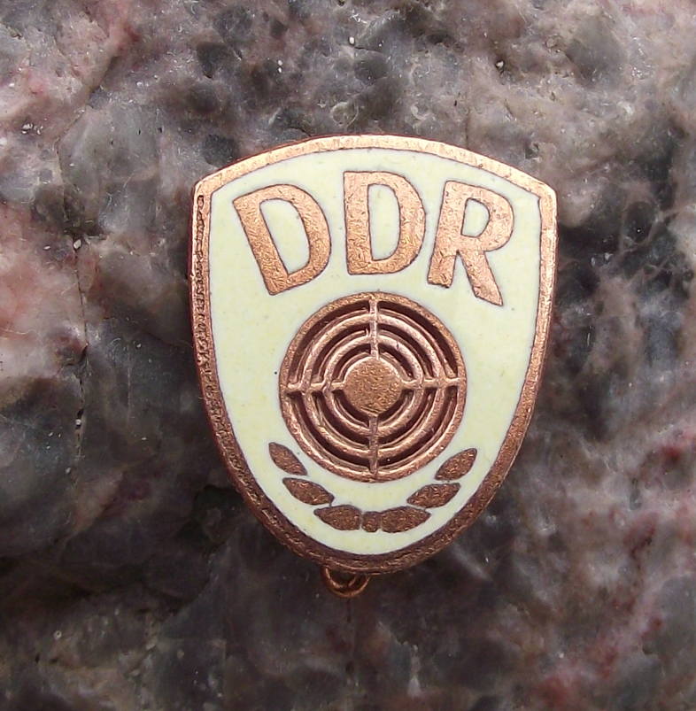 Vintage East Germany DDR GDR Shooting Award Marksman Target Pin Badge