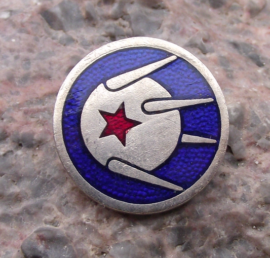 1957 Sputnik 1 Satellite Soviet Red Star First Object in Space Mission Pin Badge