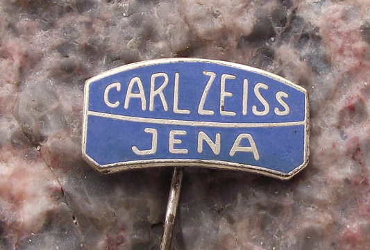 Vintage Carl Zeiss Jena Optical Scientific East Germany DDR Pin Badge