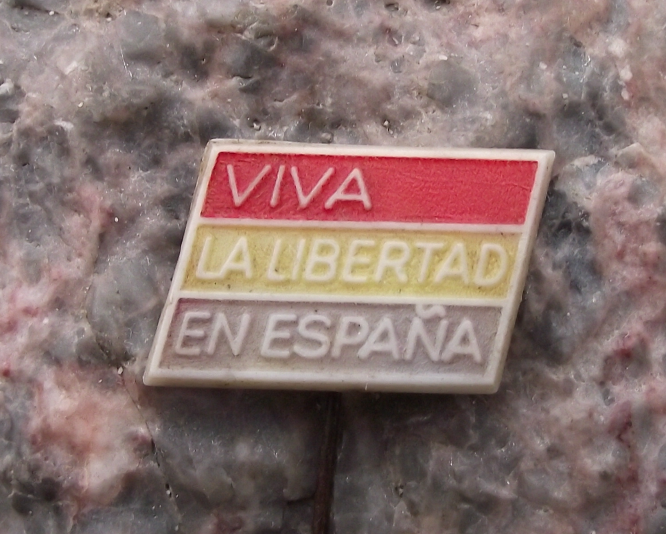 1930's Viva La Libertad en Espana Spanish Civil War Political Pin Badge