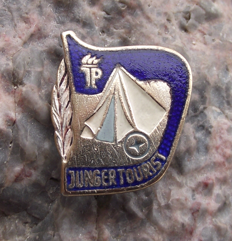 Vintage Ernst Thalmann Pioneers East German Junger Tourist Smaller Pin Badge