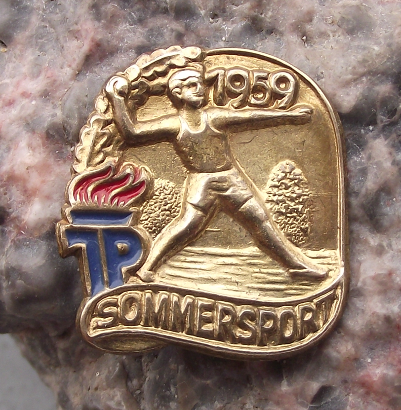 1959 Thalmann Pioneer Organisation Youth Sommersport Athletics Award Pin Badge