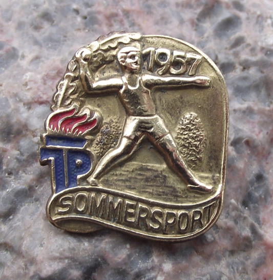 1957 Thalmann Pioneer Organisation Youth Sommersport Athletics Award Pin Badge