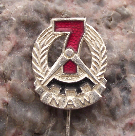 Vintage NAW Nationales Aufbauwerk East Germany Voluntary Work DDR Pin Badge