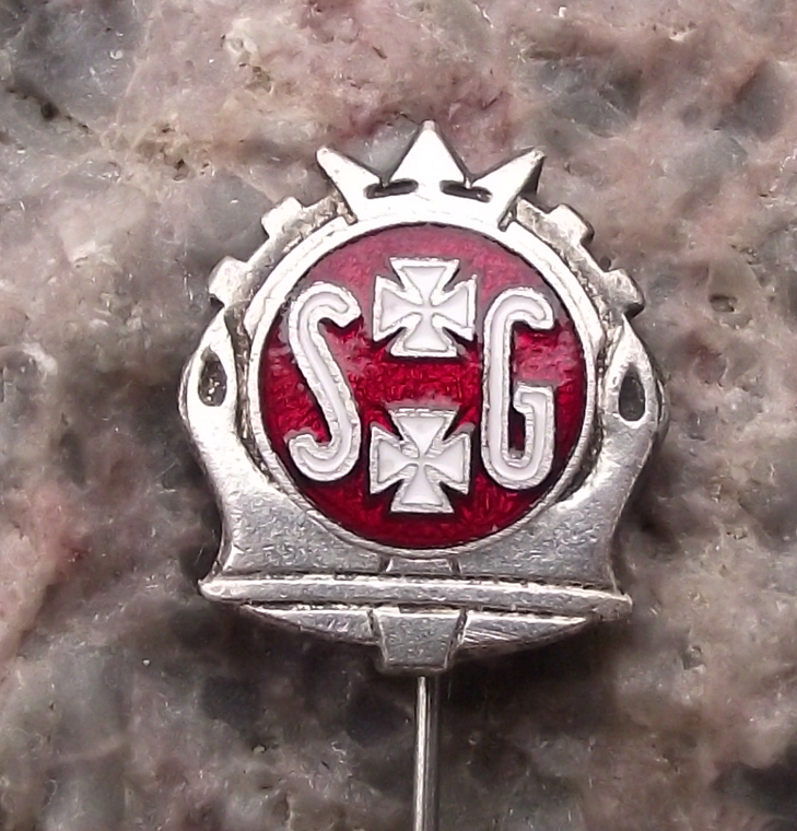 Vintage SG Gdansk Shipyard Poland Solidarity Trade Union Pin Badge