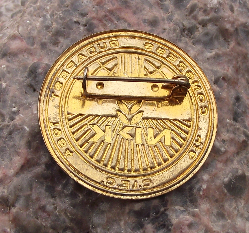 1984 Hungary Budapest 9th CIEC World Fertilizer Congress NPK Pin Badge