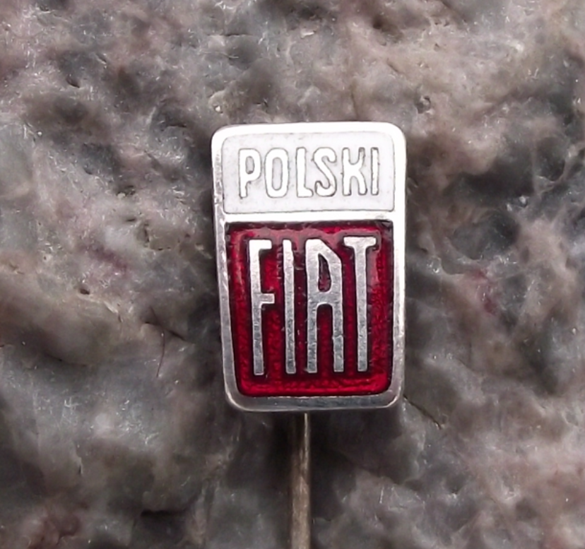 Vintage Polski Fiat Poland Car Automobile Company Logo Pin Badge