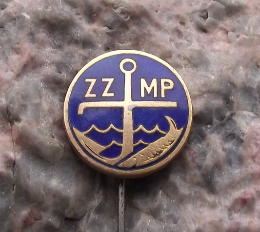 Vintage ZZMP Poland Trade Union of Seamen and Port Workers Pin Badge