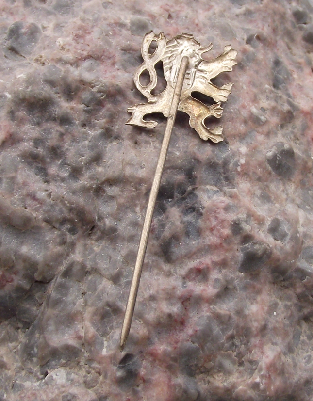 Vintage Czechoslovakia National Rampant Lion Coat of Arms Pin Badge