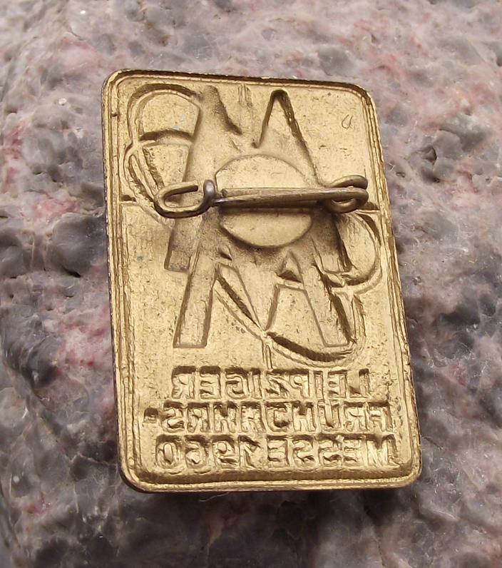 1960 MM Leipzig Messe East German Trade Fair DDR GDR Logo Pin Badge