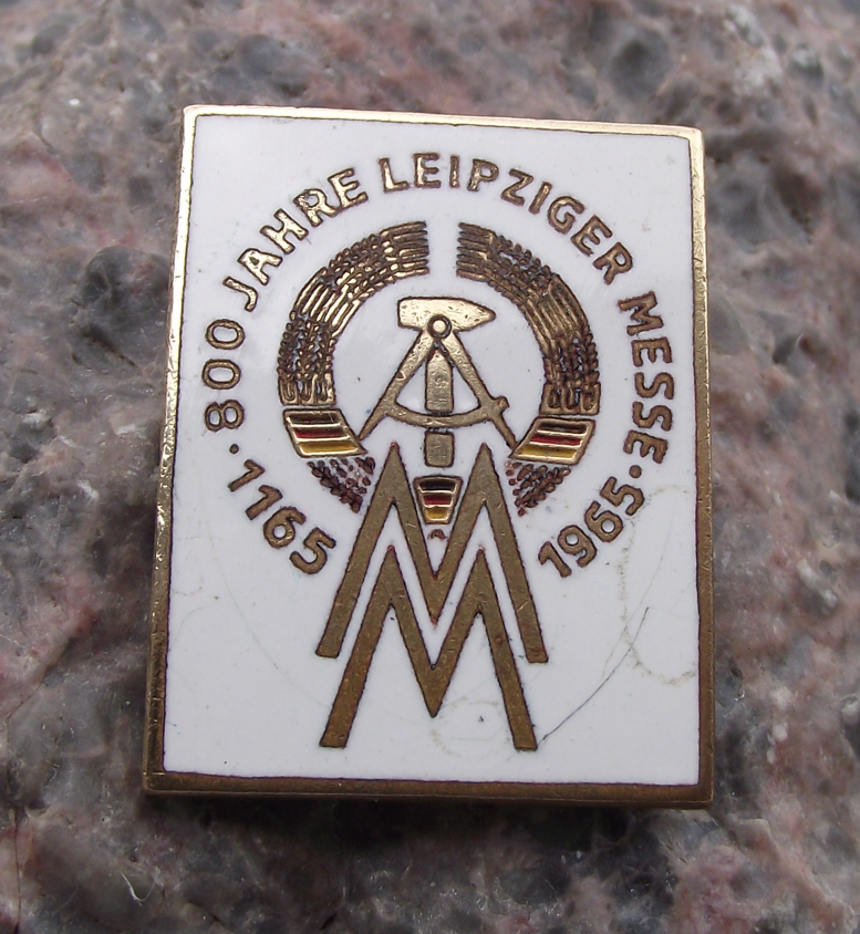 1965 MM Leipzig Messe East German Trade Fair Anniversary Pin Badge