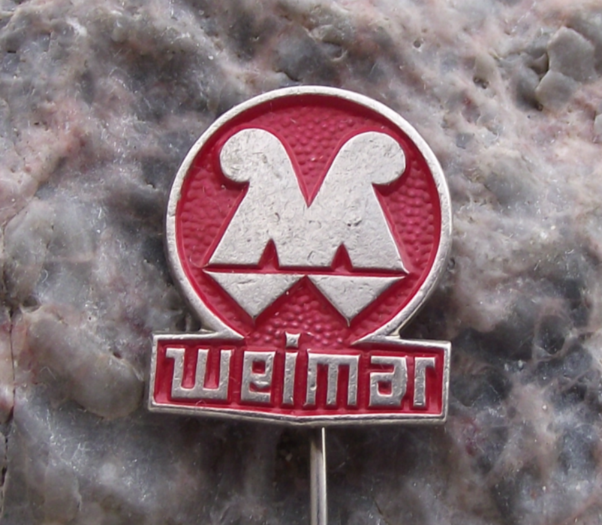 Vintage VEB Weimar Werk East Germany Farming Construction Machines Pin Badge