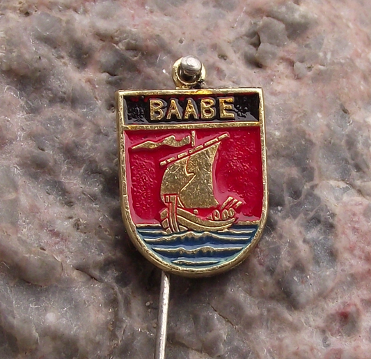 Vintage Baabe Rugen East German DDR Heraldic Crest Chain Pendant