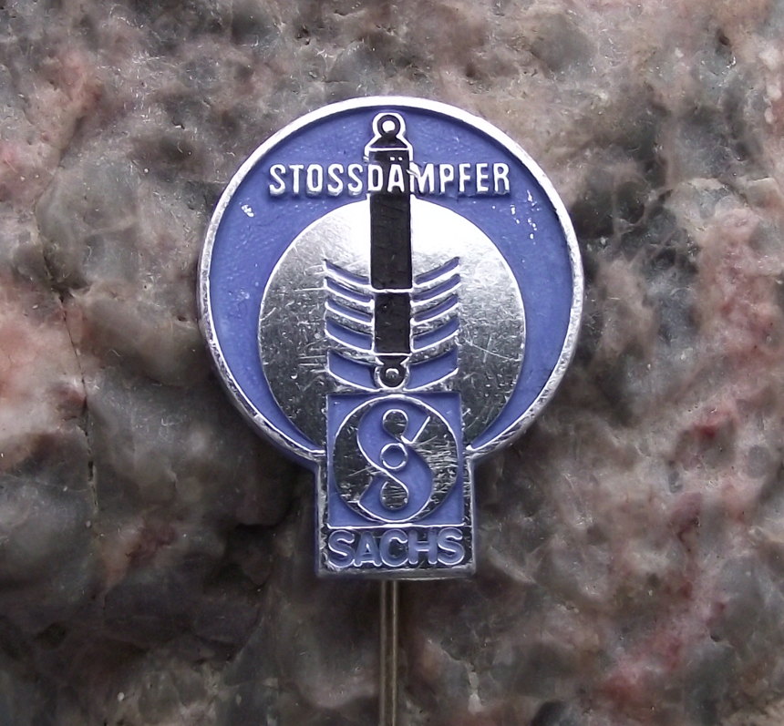 Vintage East German Sachs Stossdaempfer Shock Absorbers Pin Badge