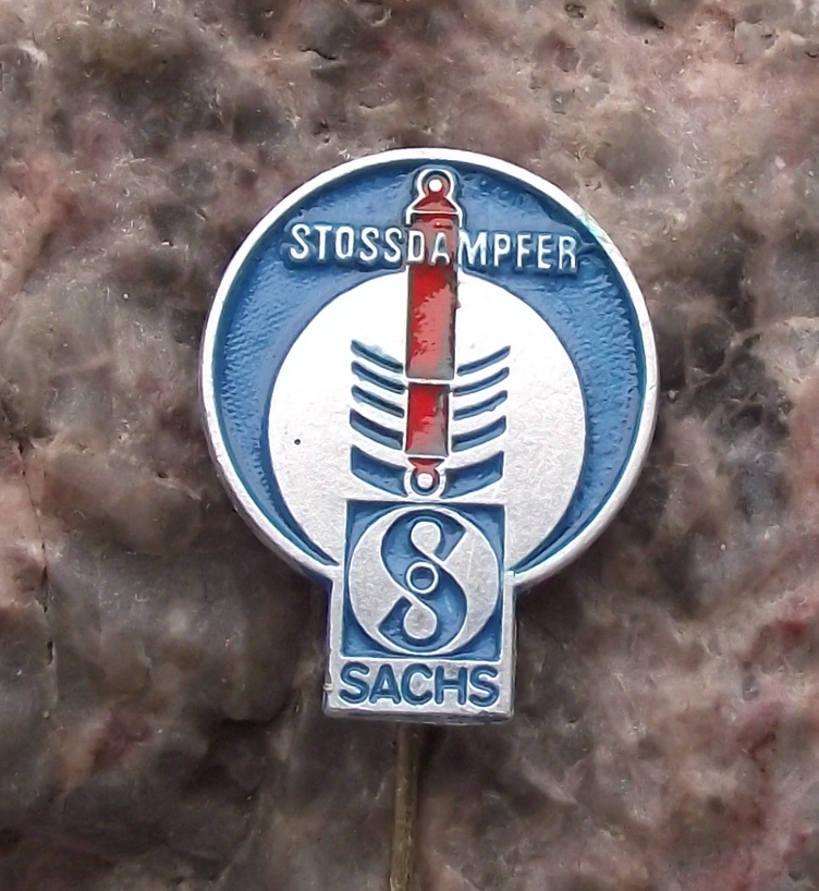 Vintage East German Sachs Stossdaempfer Shock Absorbers Pin Badge