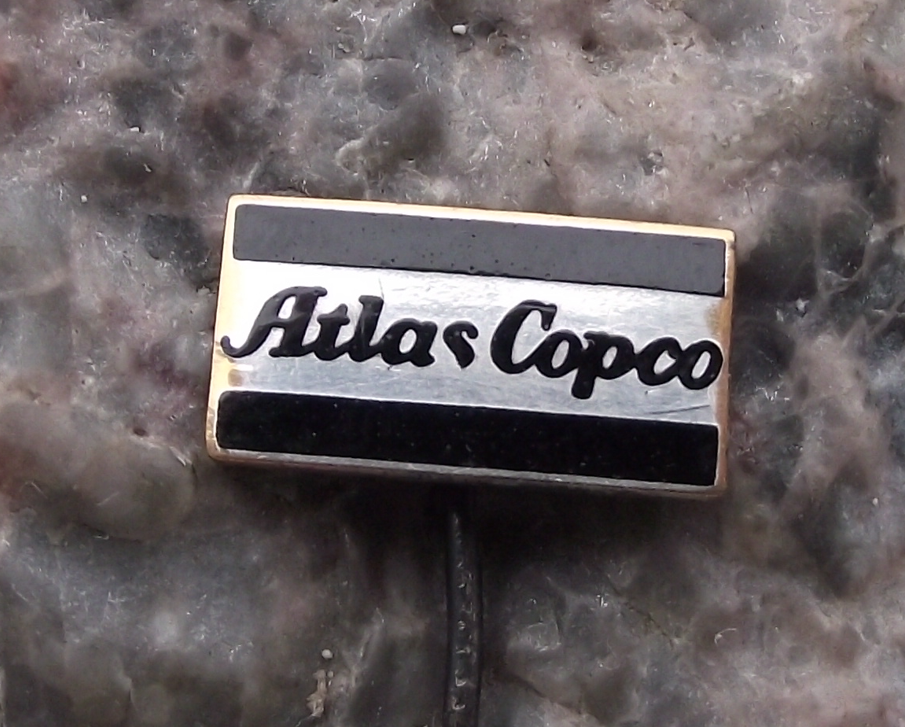 Vintage Atlas Copco Sweden Industrial Compressors Pin Badge