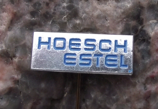 Vintage Hoechst Estel AG German Chemical Engineering Steel Company Pin Badge