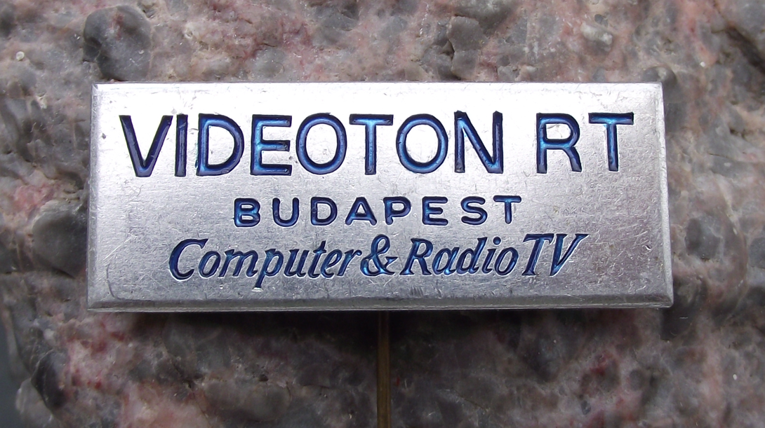 Vintage Videoton Television TV and Radio Company Budapest Pin Badge